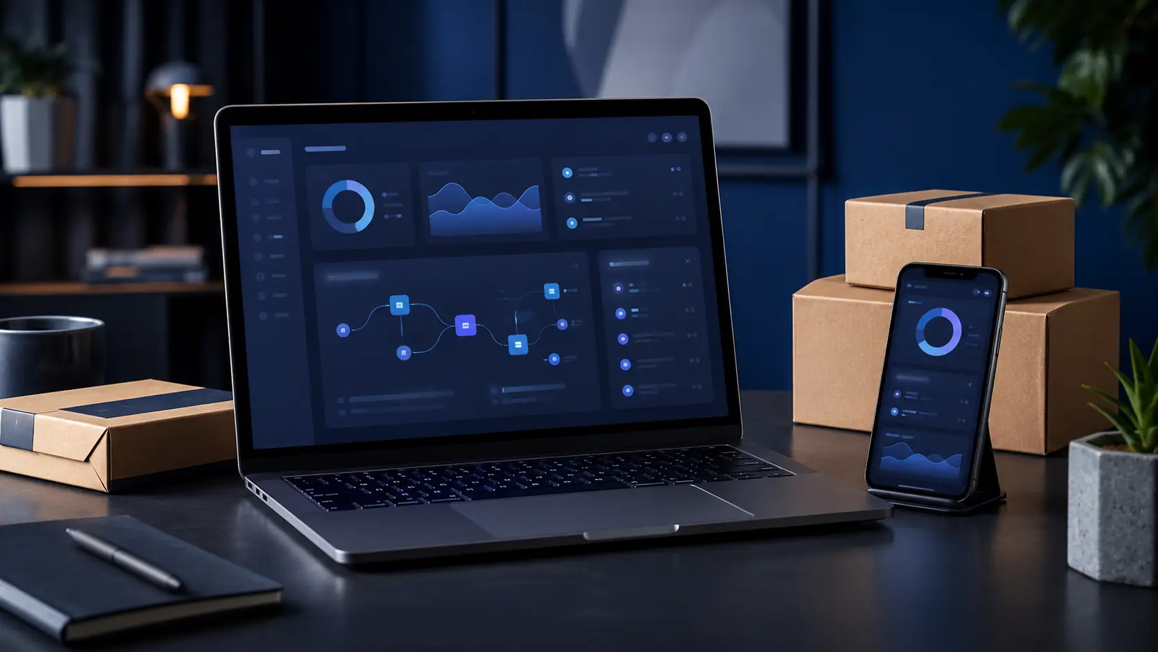 Premium ecommerce and automation technology workspace